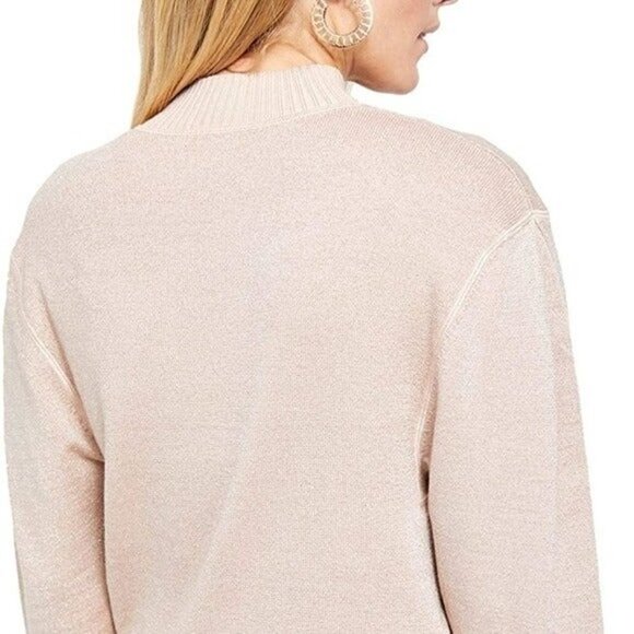 Free People women sweater Starry Night Metallic Mock casual event stretchy retro - Picture 7 of 12